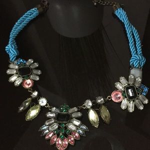 Beautiful necklace with multicolored stones.
